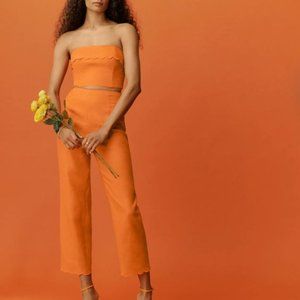 Reformation set - Lizzi Linen Top and Liam Linen Pant